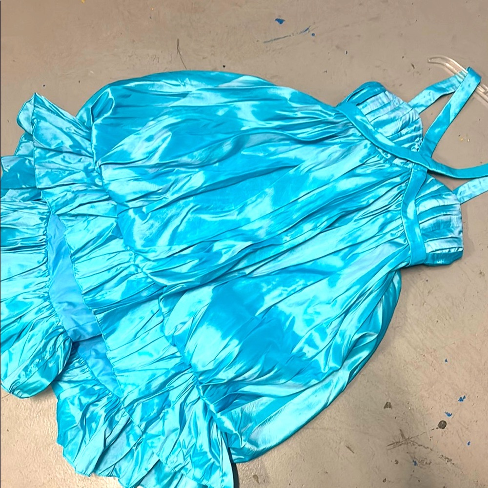 Elegant Blue High Low Dress